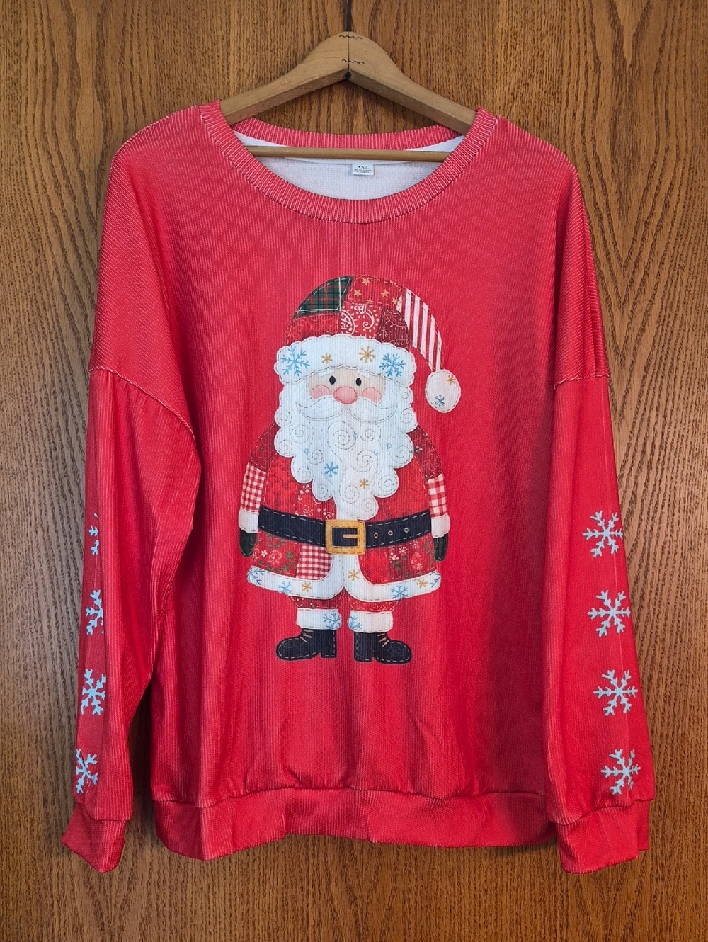 Unbranded Oversized Bright Red Santa Claus Top Sz XXL